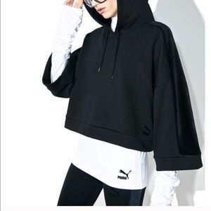 Puma crop velvet side hoodie😎🖤